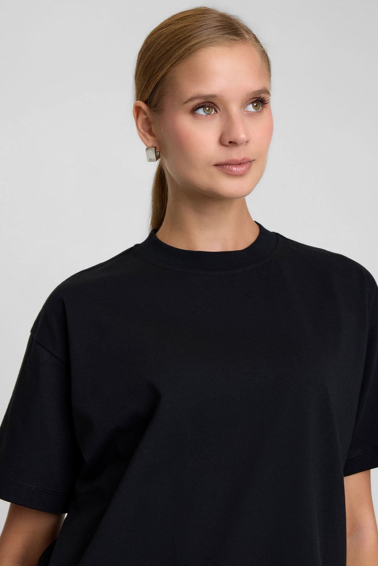 Mısırlı Kadın Oversize T-Shirt Siyah