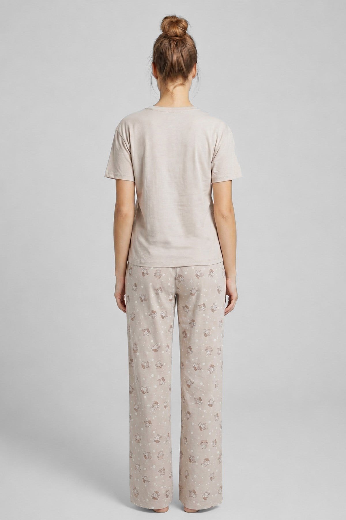 Mısırlı Kadın Pamuklu Pijama Takım Taş