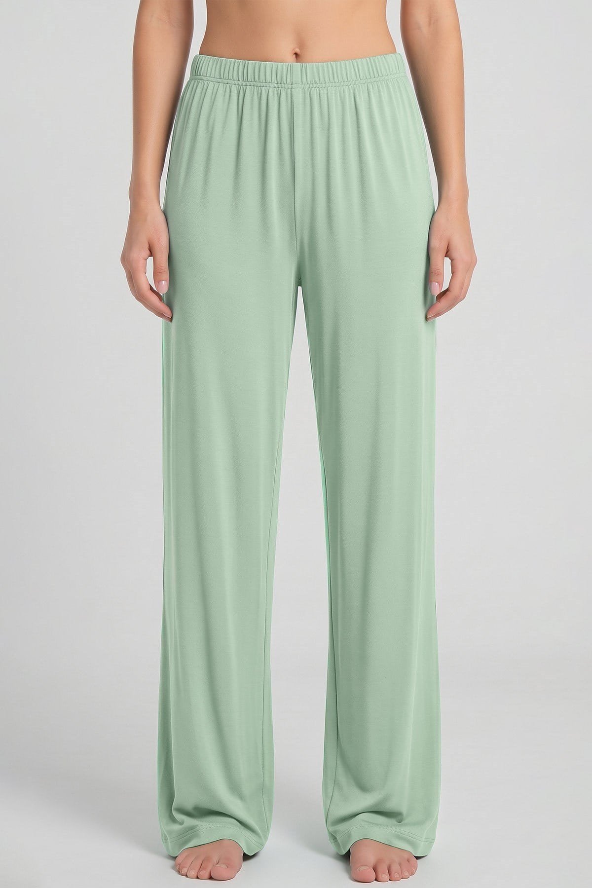 Mısırlı Kadın Viskon Alt Pijama Mint