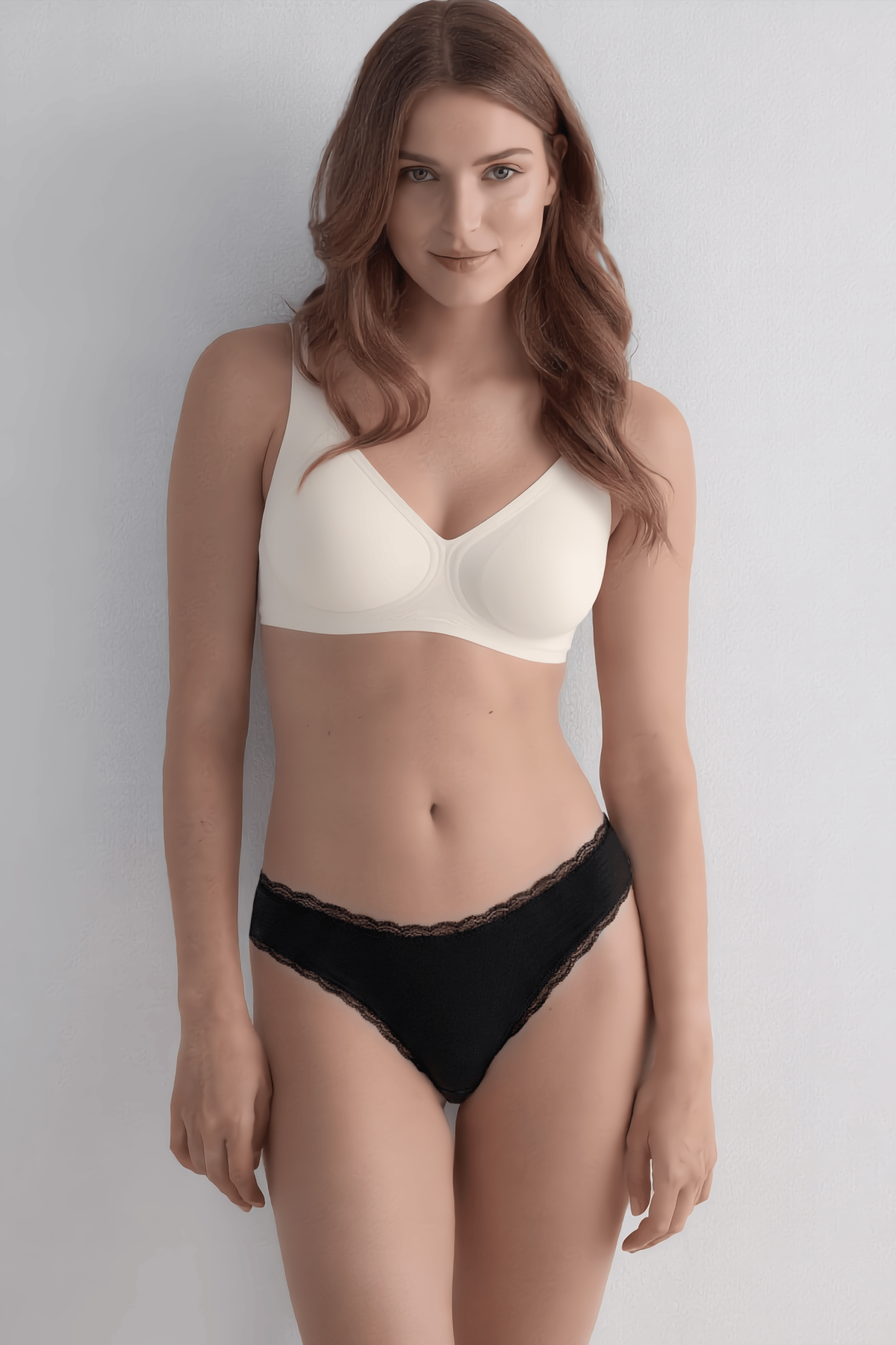 Mısırlı Modal Dantelli Cheeky Külot Siyah