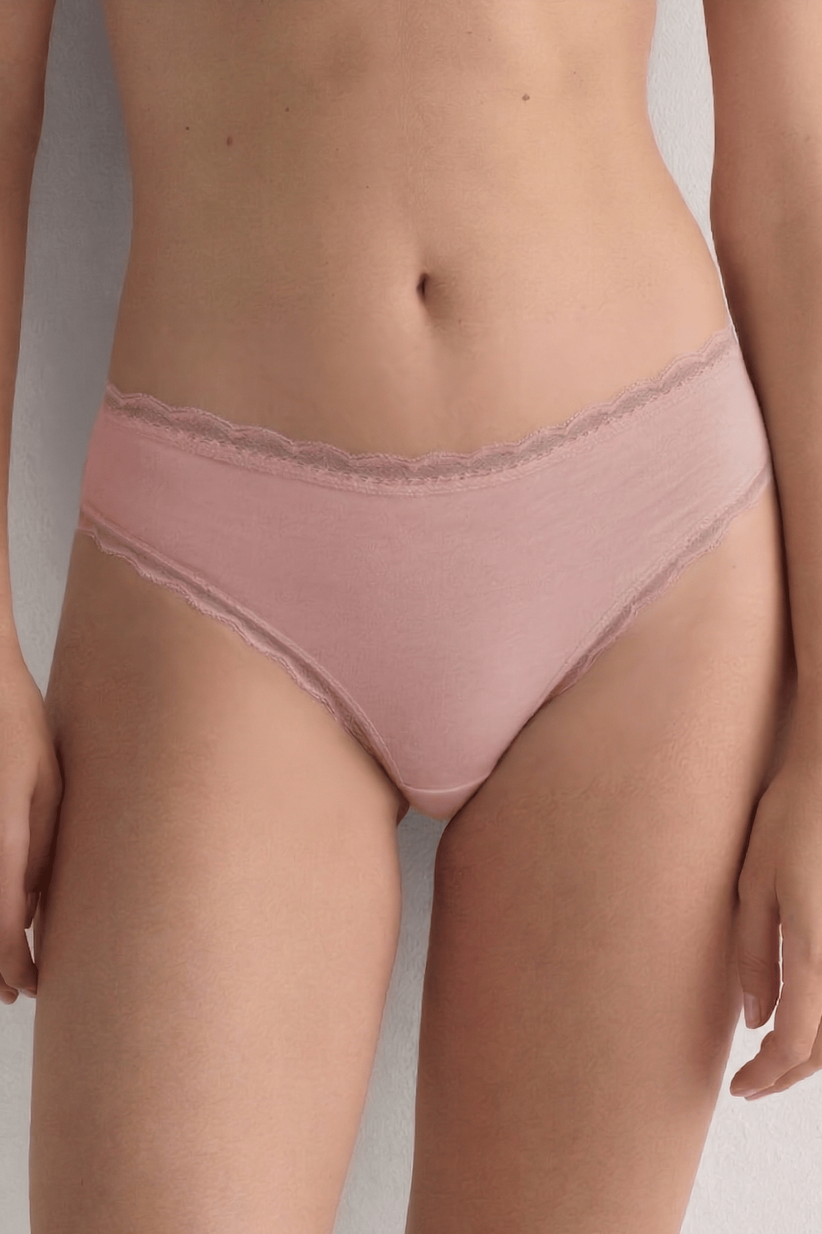 Mısırlı Modal Dantelli Cheeky Külot Somon