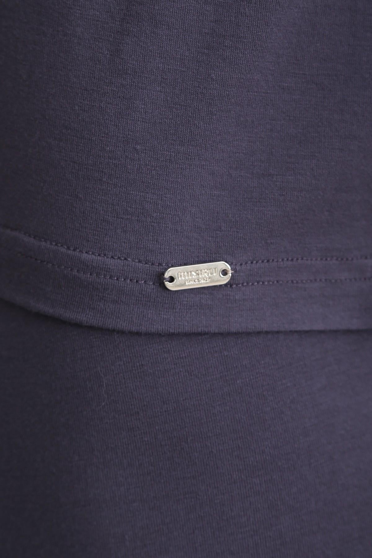 Mısırlı ORGANIC Pamuklu ZEUS LUXURY Regular Fit Bisiklet Yaka Sporcu Atlet / T-Shirt Antrasit