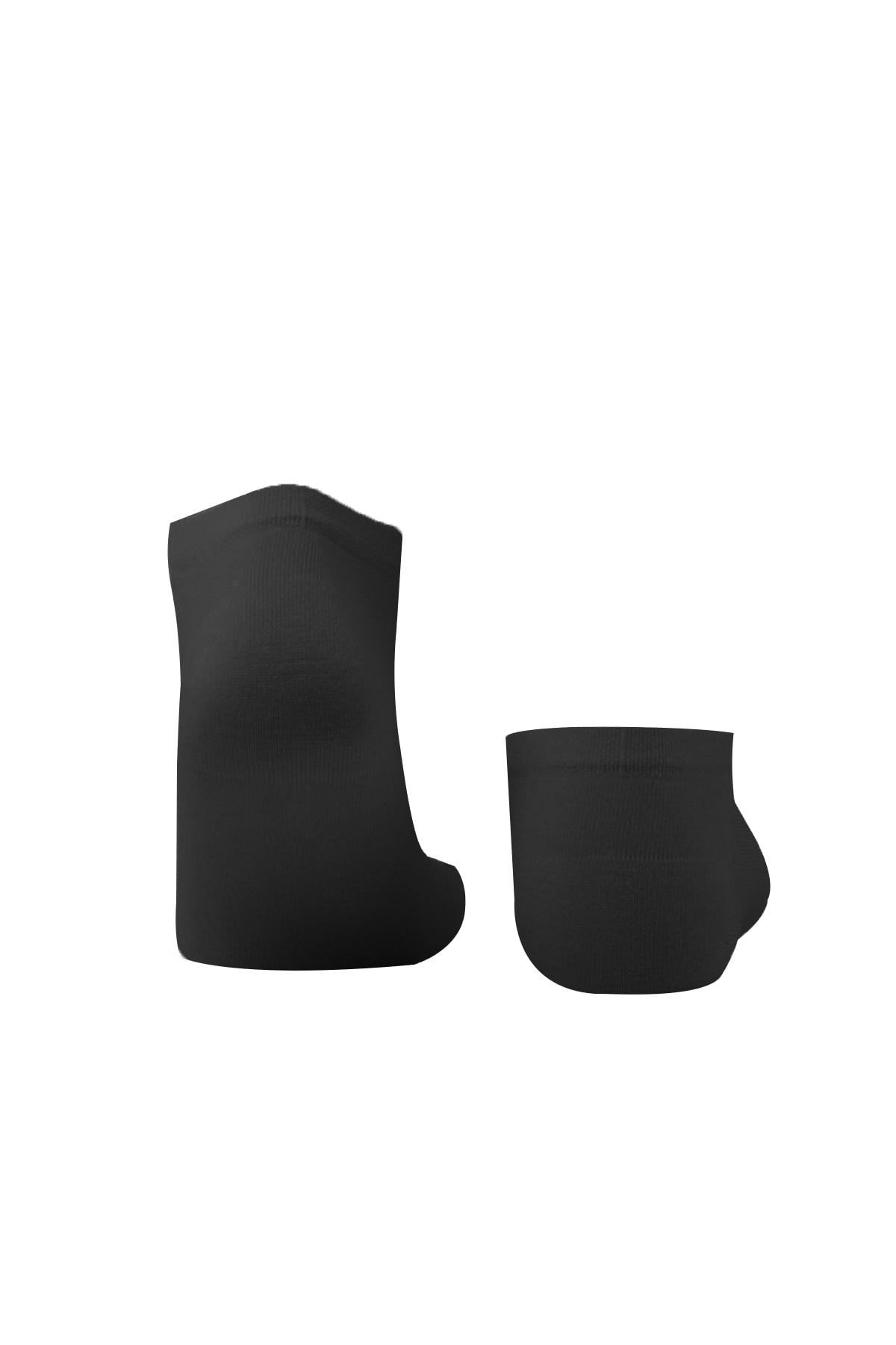 Mısırlı Unisex Bambu 7 Çift Patik Çorap Siyah