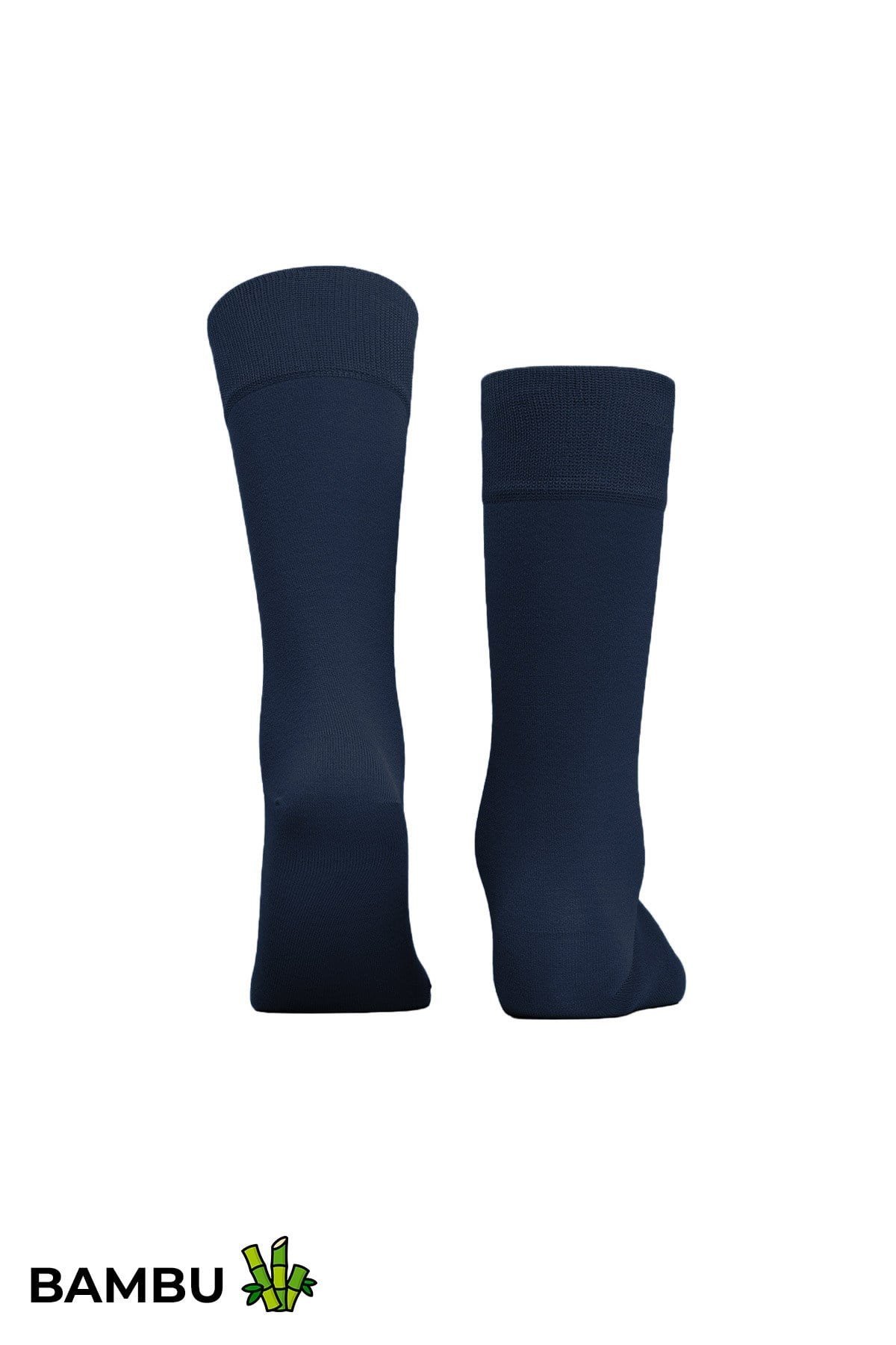 Mısırlı Unisex Bambu Soket Çorap Likralı Lacivert