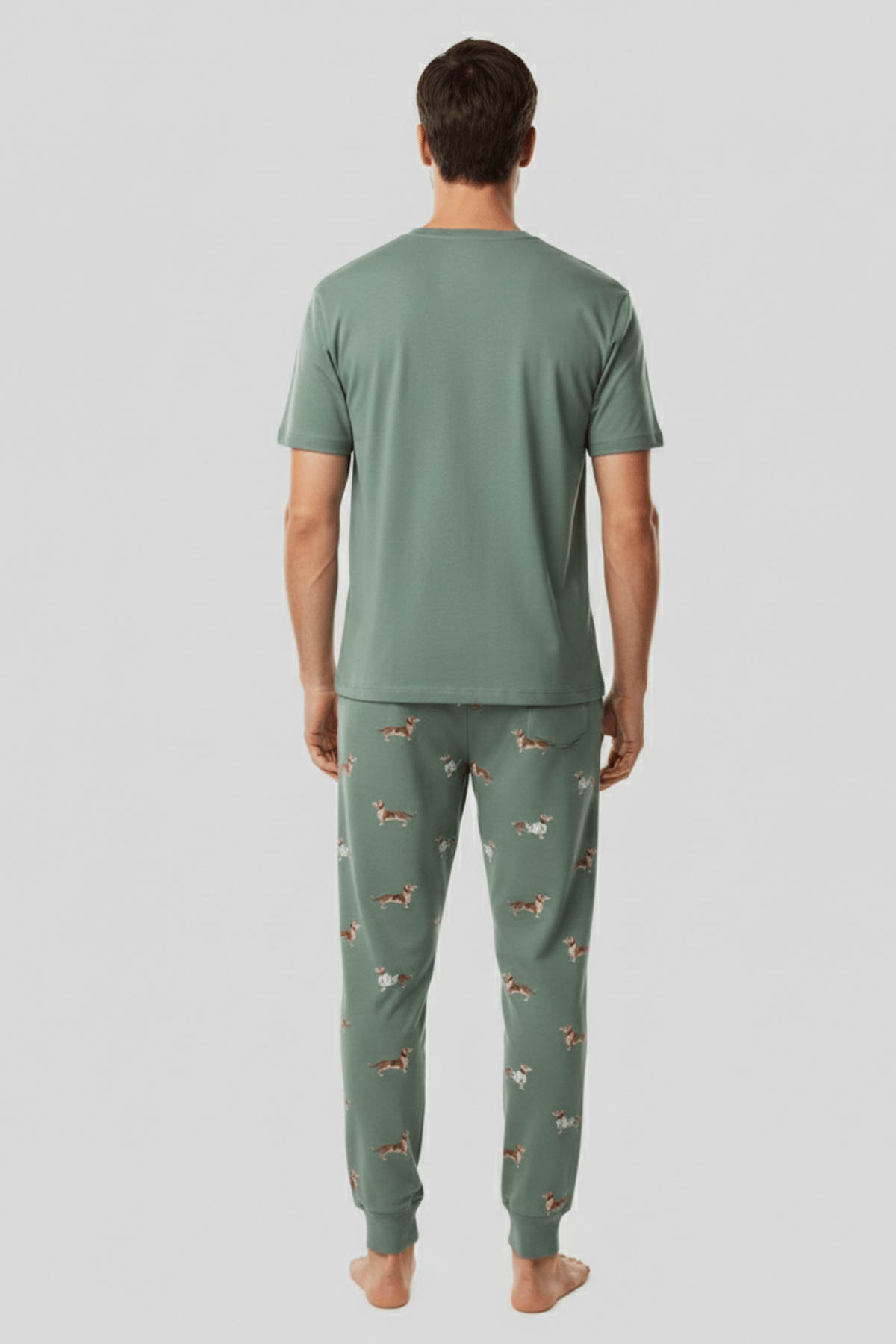 Pamuklu Kısa Kollu Pijama Takım Çağla Yeşili