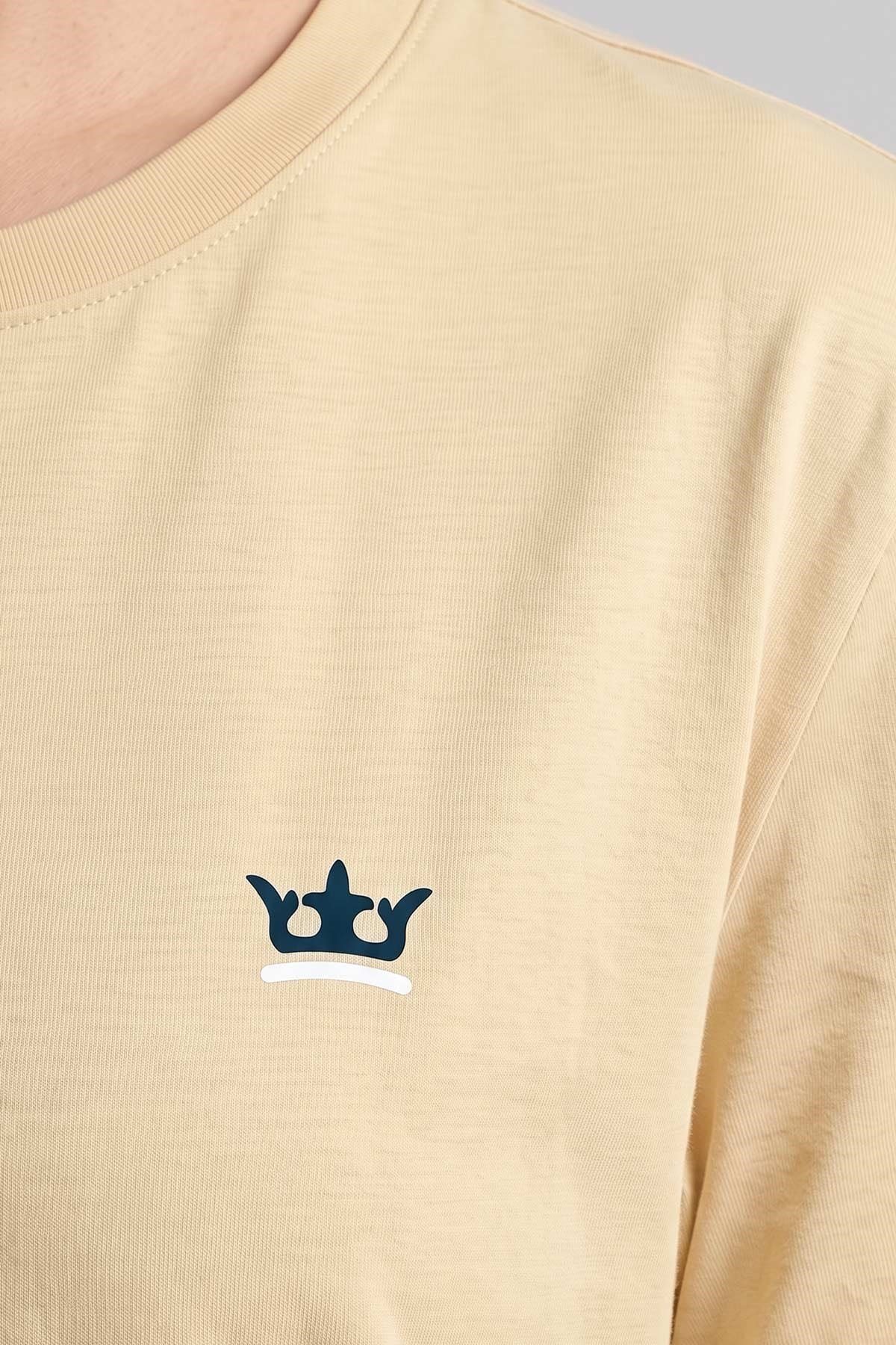 Pamuklu Kısa Kollu Pijama Takım Tereyağ Sarısı-Yeşil Çizgili