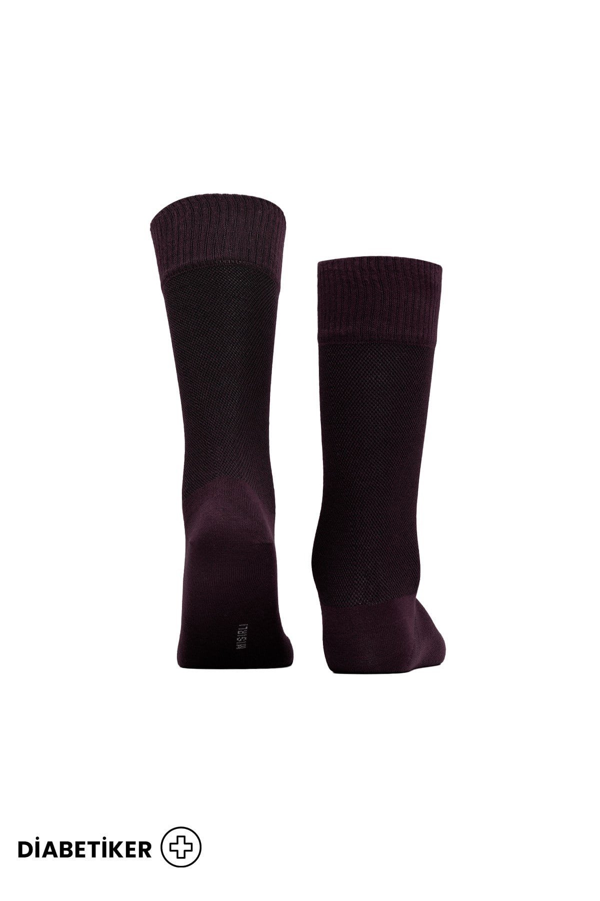 Unisex Diyabetik Bambu Soket Çorap Mor