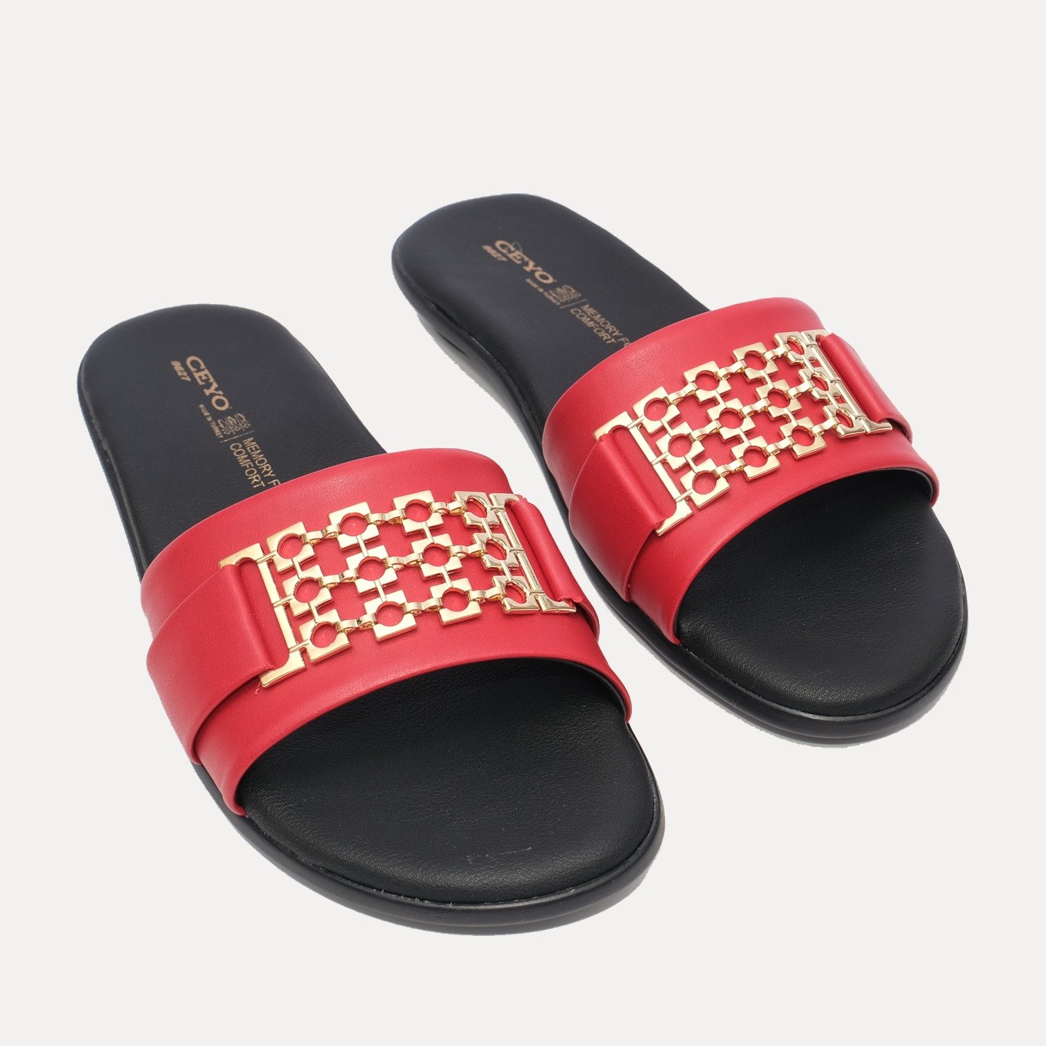 CEYO 9827-15 Kadın Terlik Bordo