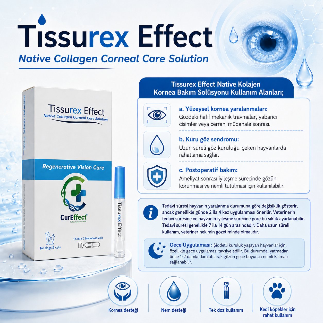 Tissurex Effect Göz Solüsyonu 7x1,5 ml