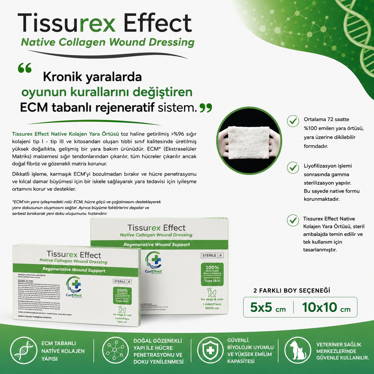Tissurex Effect Native Kolajen Yara Örtüsü