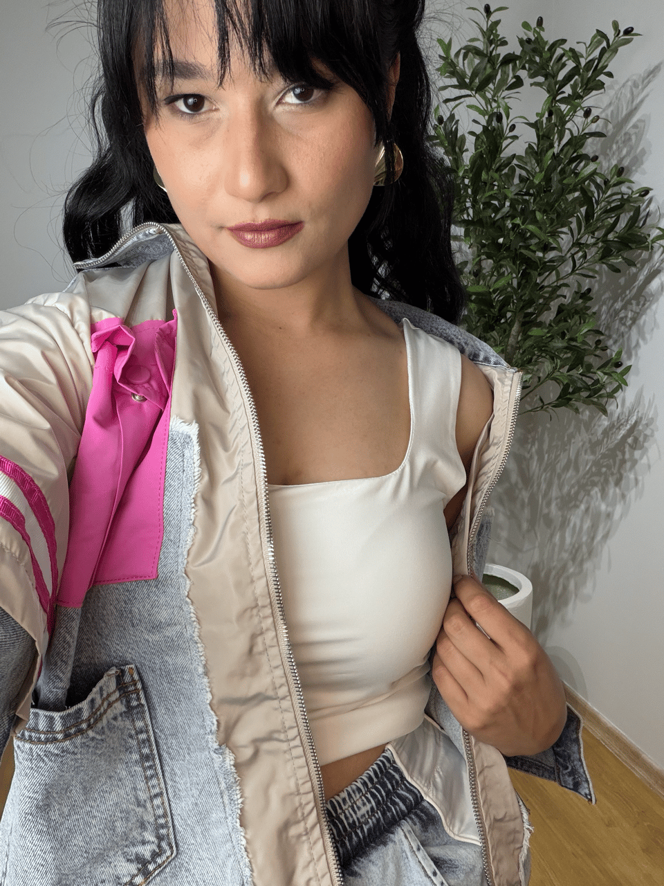Taş Denim Garnili Tasarım Ceket