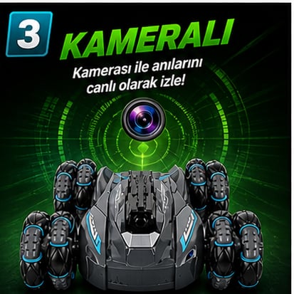 1080P Kameralı 4x4 Akrobat RC Araba