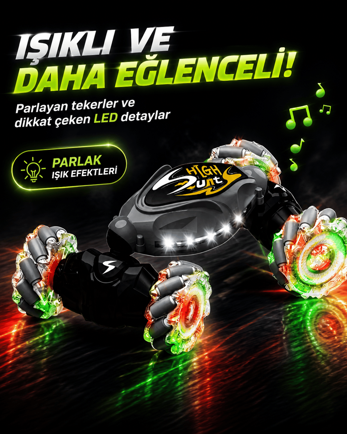 360 Derece Akrobat RC Araba