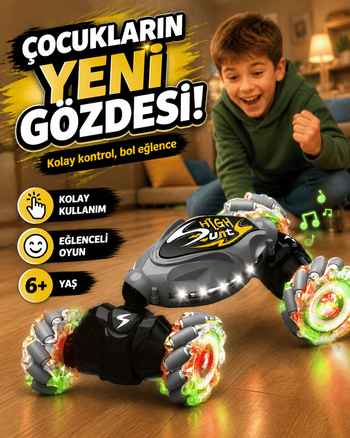 360 Derece Akrobat RC Araba