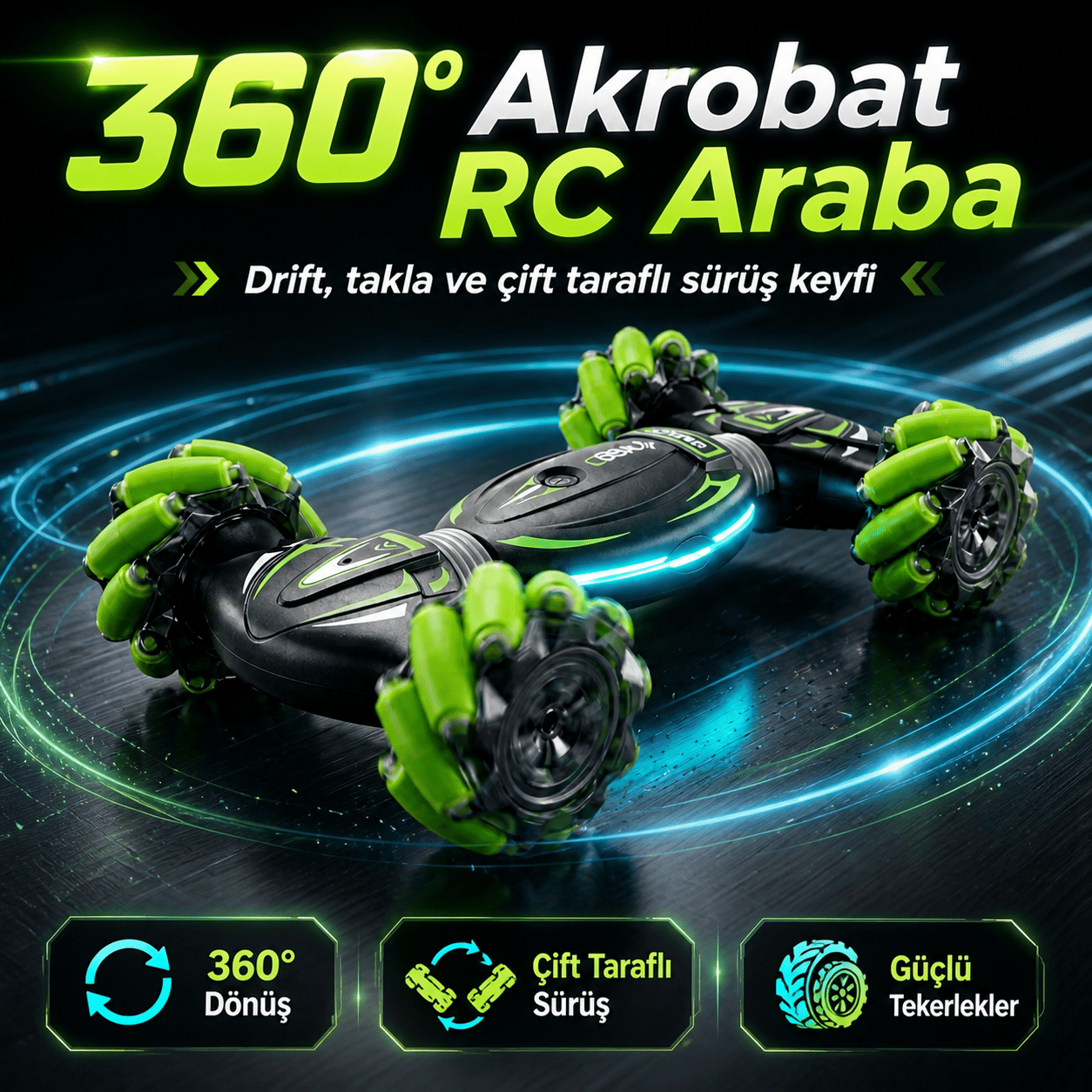 360 Derece Dönen RC Araba
