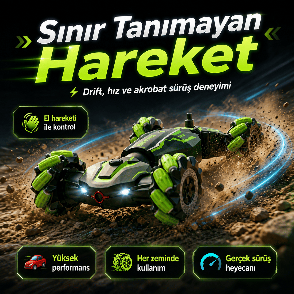 360 Derece Dönen RC Araba