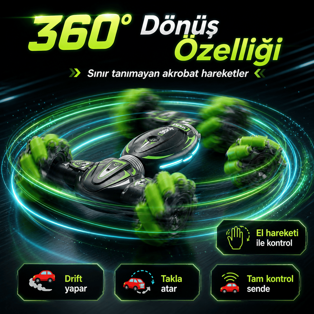 360 Derece Dönen RC Araba
