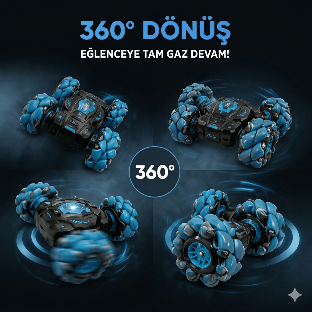 360 Derece Dönen Stunt RC Araba
