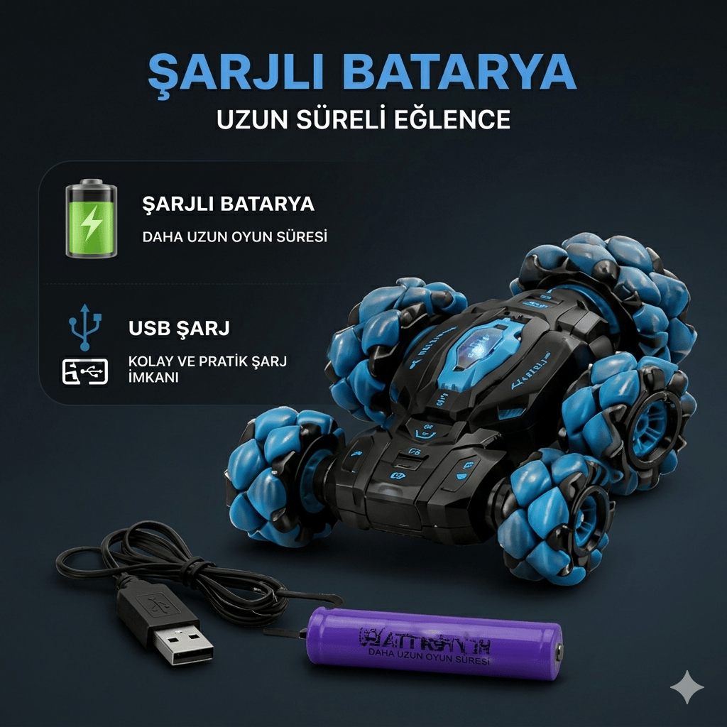 360 Derece Dönen Stunt RC Araba