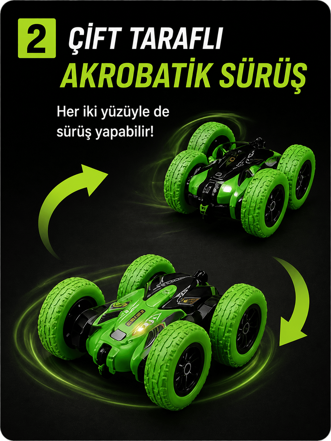 4 Teker Akrobat RC Araba