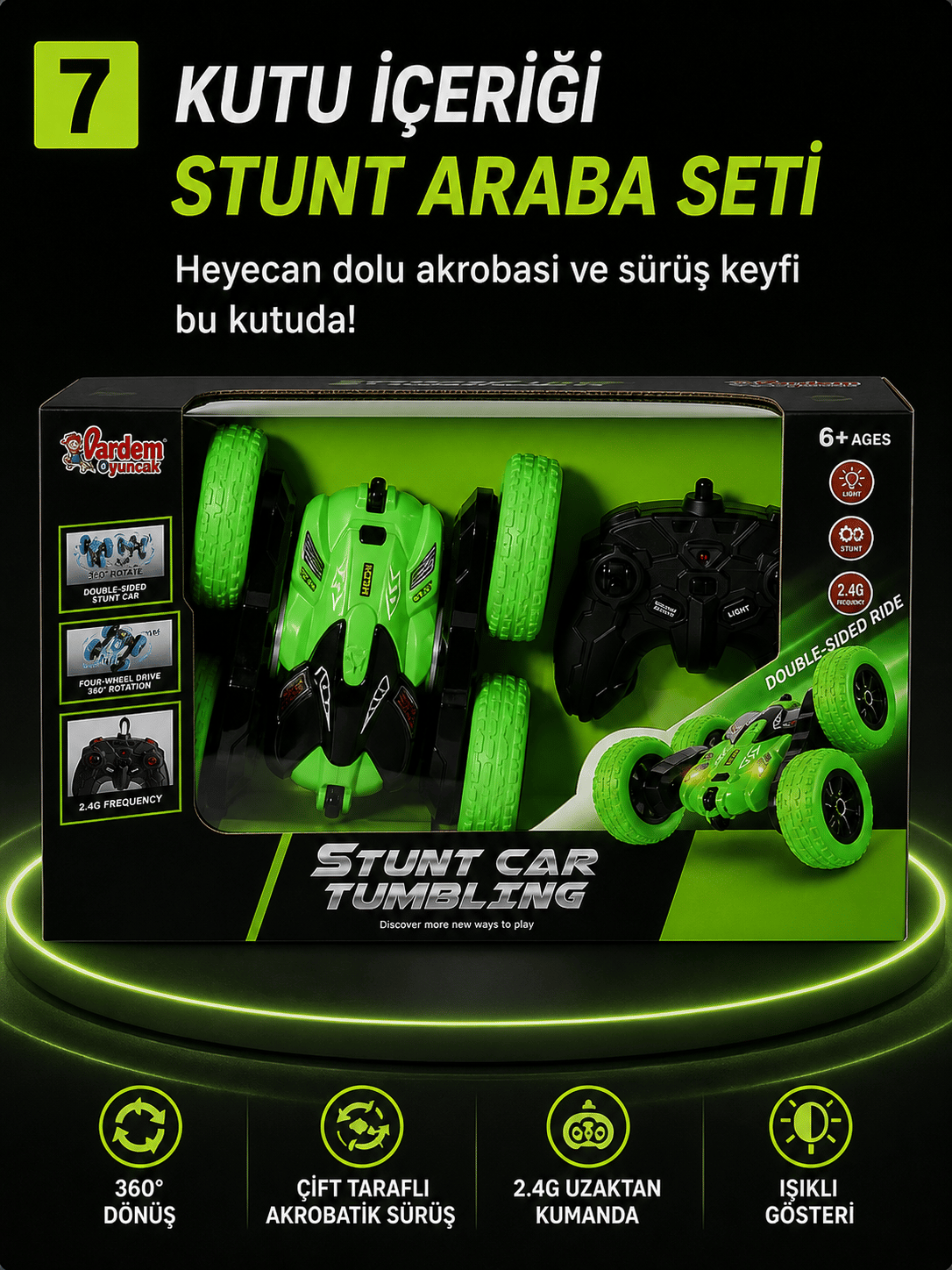 4 Teker Akrobat RC Araba