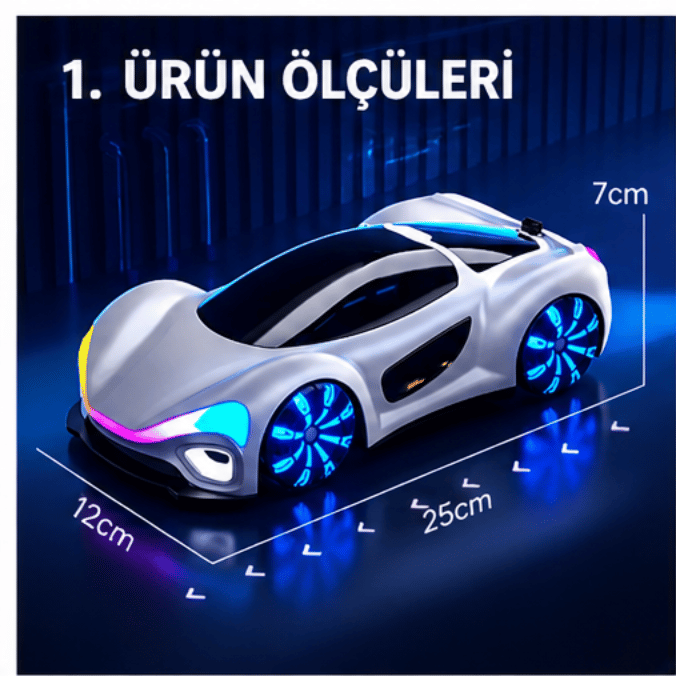 4x4 Şarjlı Işıklı RC Araba