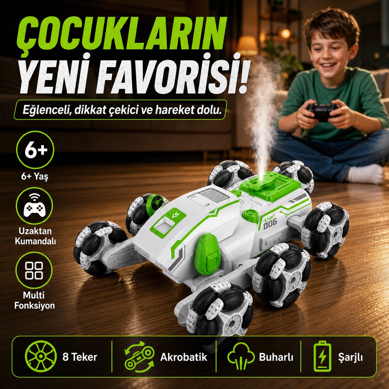 Buharlı Robot Köpek Araba