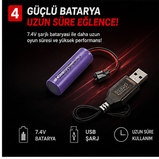 Kameralı Uzaktan Kumandalı Full Fonksiyon Şarjlı 2.4g Kameralı Off Road Araba