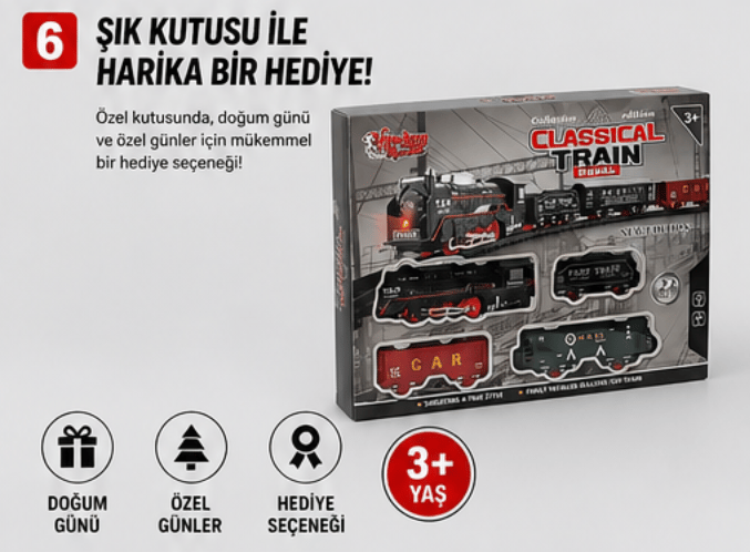 Kutulu Classic Model Tren Set 23 Parça