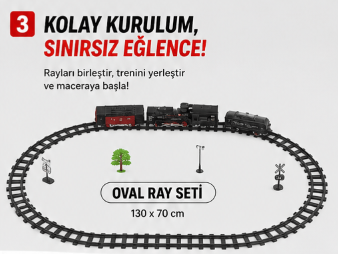 Kutulu Classic Model Tren Set 23 Parça