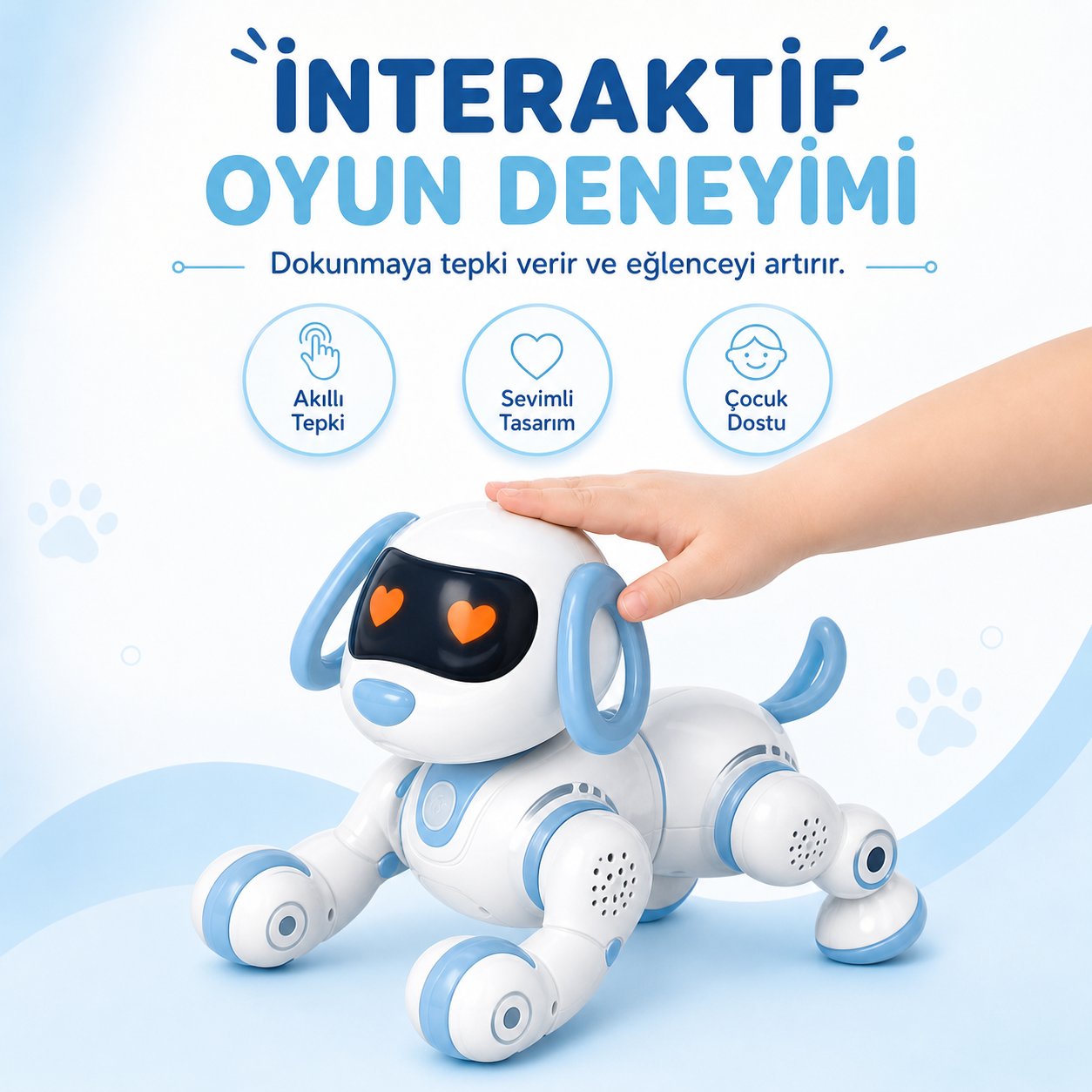 Uzaktan Kumandalı İnteraktif Şarjlı Akıllı Robot Köpek