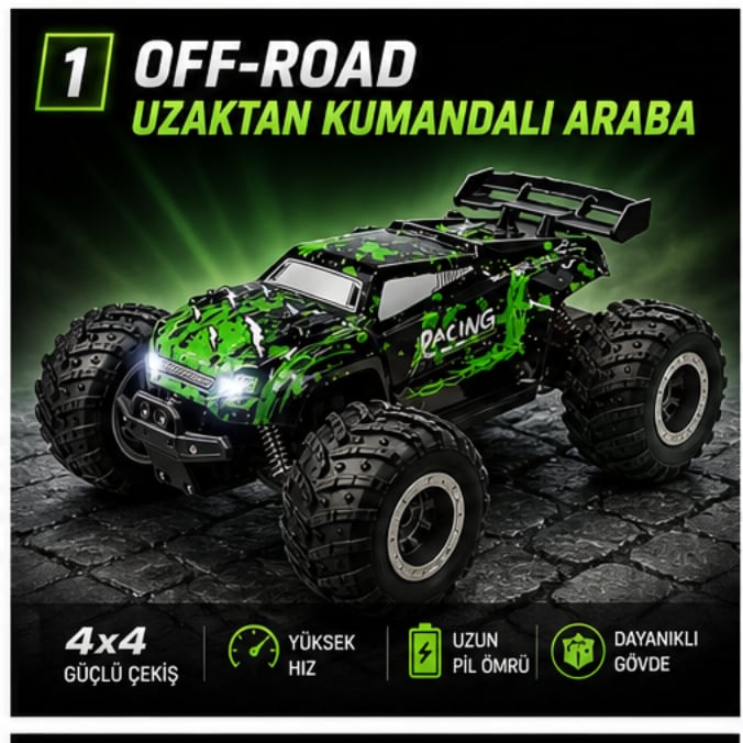Uzaktan Kumandalı Şarjlı Yüksek Hızlı Off Road Araba