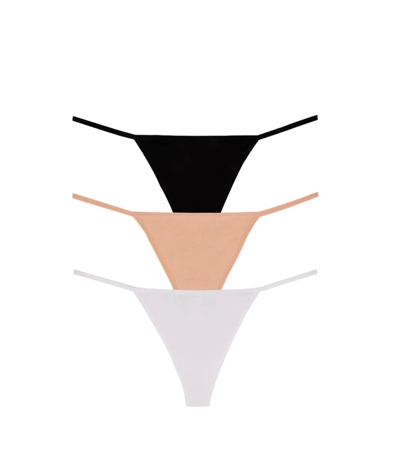 %95 PAMUK 3'LÜ TANGA SET