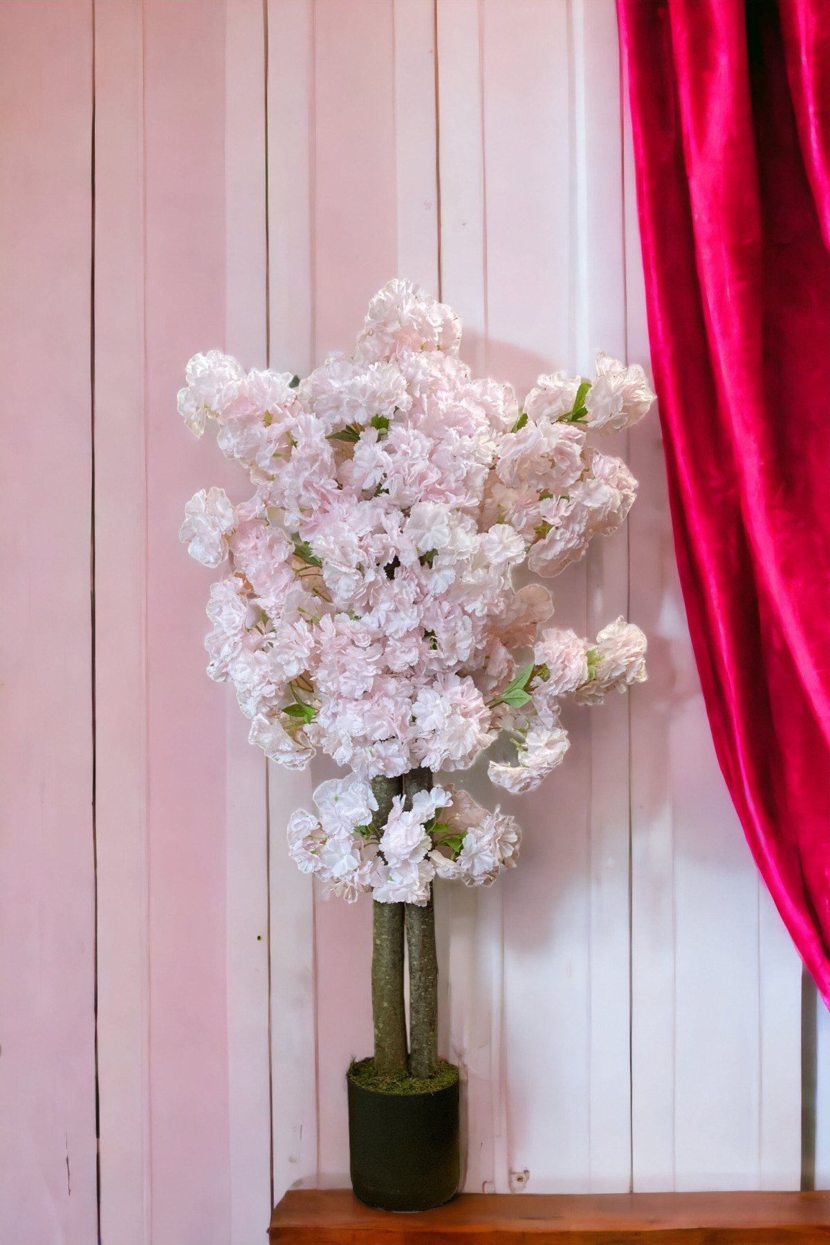 120 CM LÜKS YAPAY BAHARDALI AĞACI TOZ PEMBE