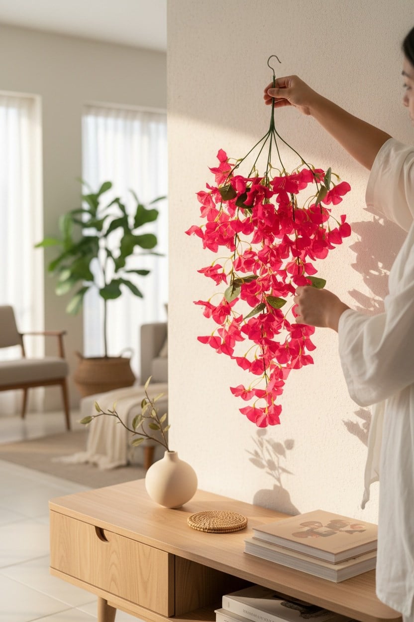 75 cm Canlı Renkli Yapay Begonvil Sarmaşık