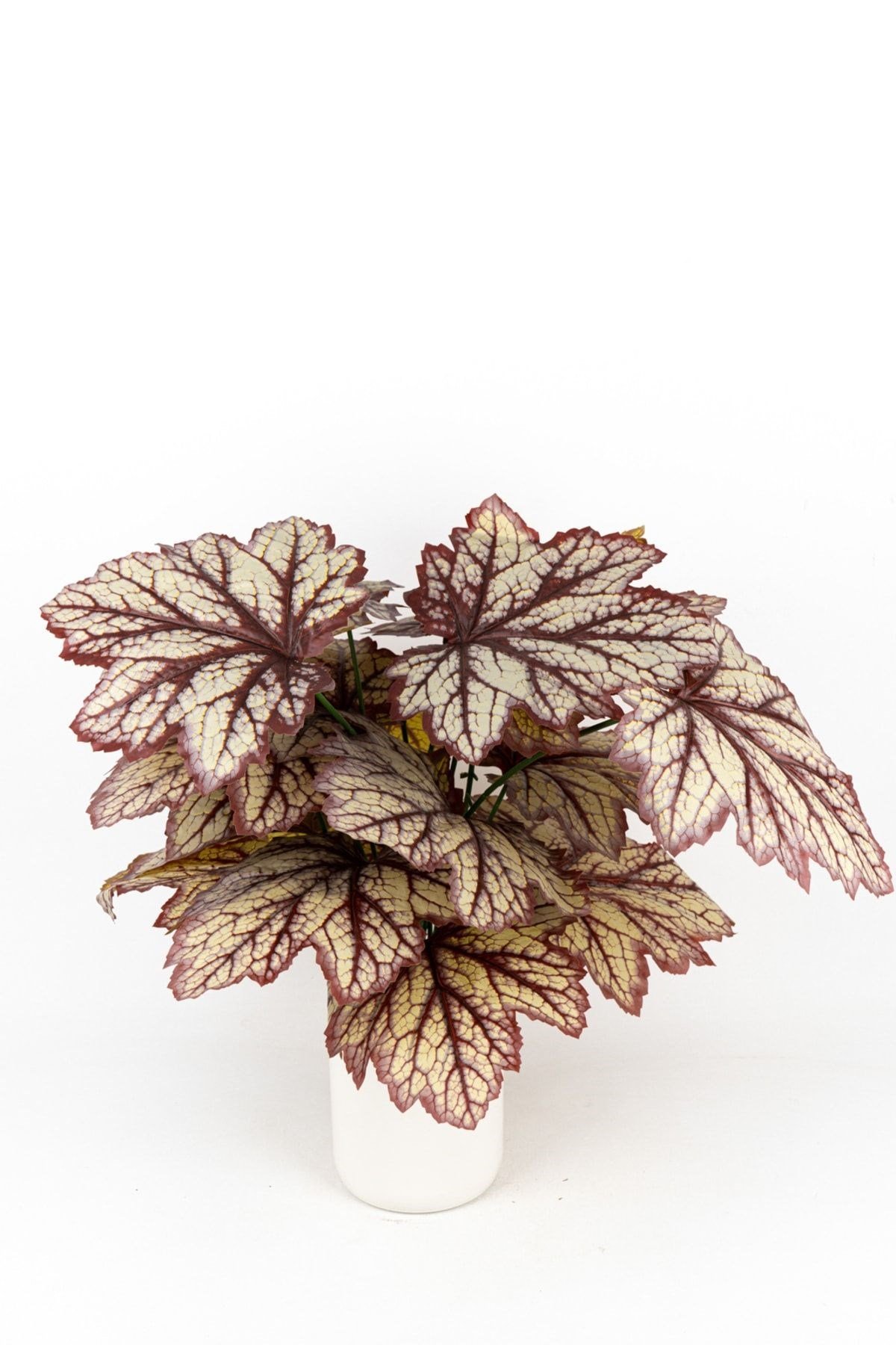 BEYAZ SAKSIDA YAPAY KALADYUM (CALADIUM) ÇİÇEĞİ