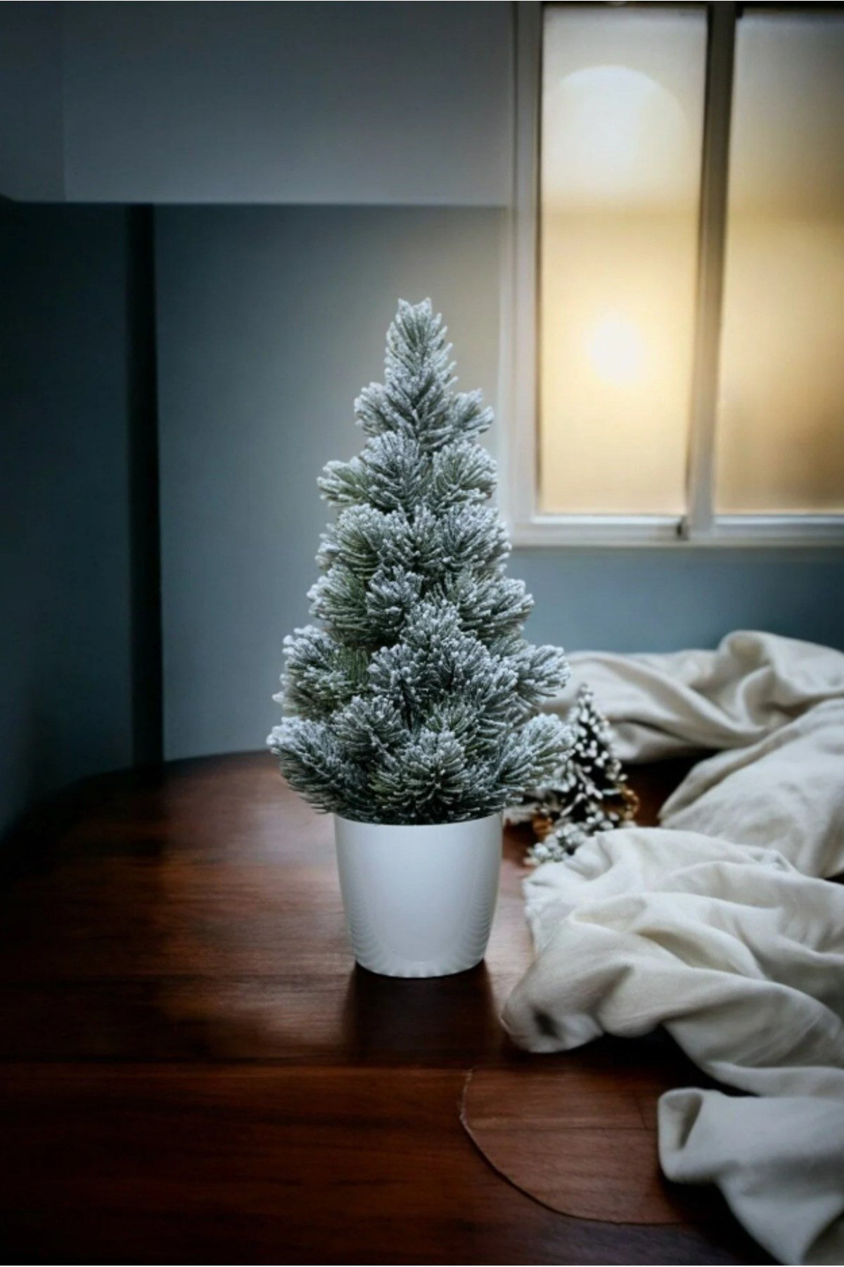 Kar Desenli Yılbaşı Çam Ağacı 42 cm