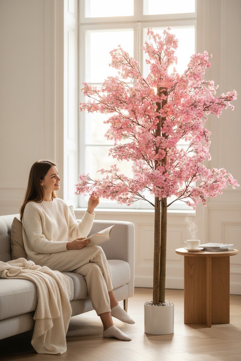 Yapay Ağaç 150 Cm Yoğun Yapraklı Yapay Sakura Japon Bahardalı Ağacı