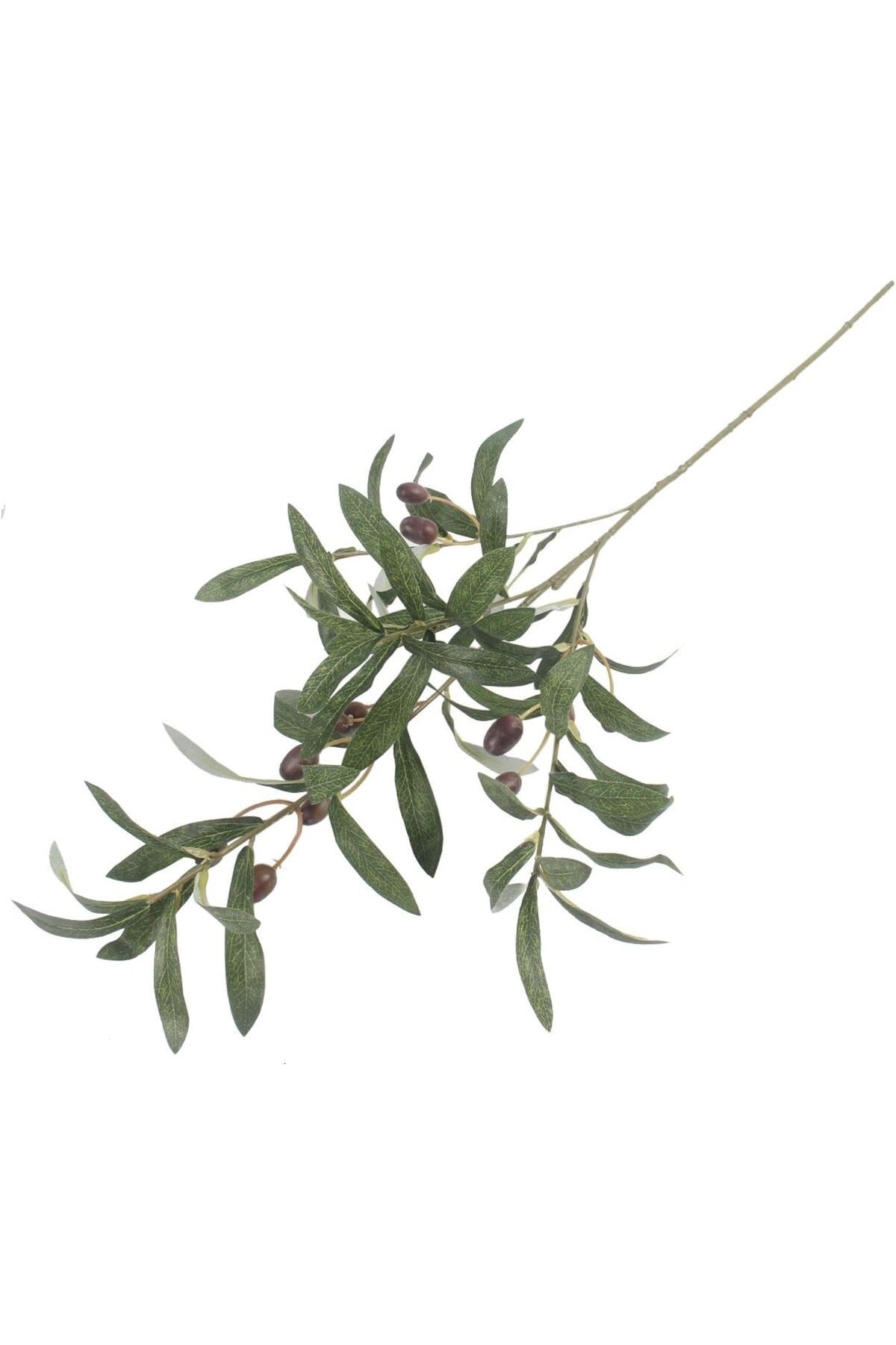 Yapay Zeytin Dalı Dekoratif 95 cm 6 Zeytinli