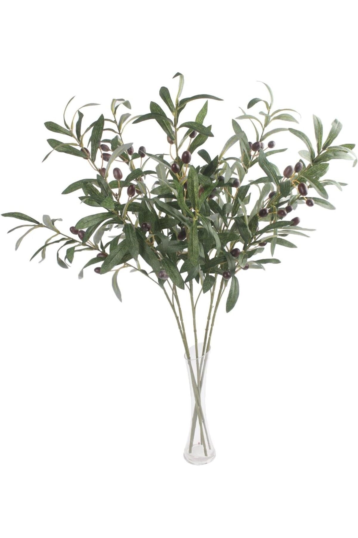 Yapay Zeytin Dalı Dekoratif 95 cm 6 Zeytinli