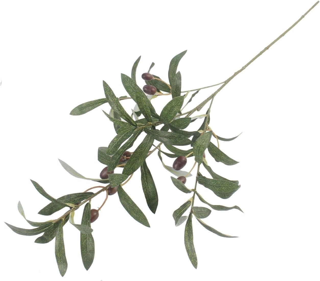 Yapay Zeytin Dalı Dekoratif 95 cm 6 Zeytinli
