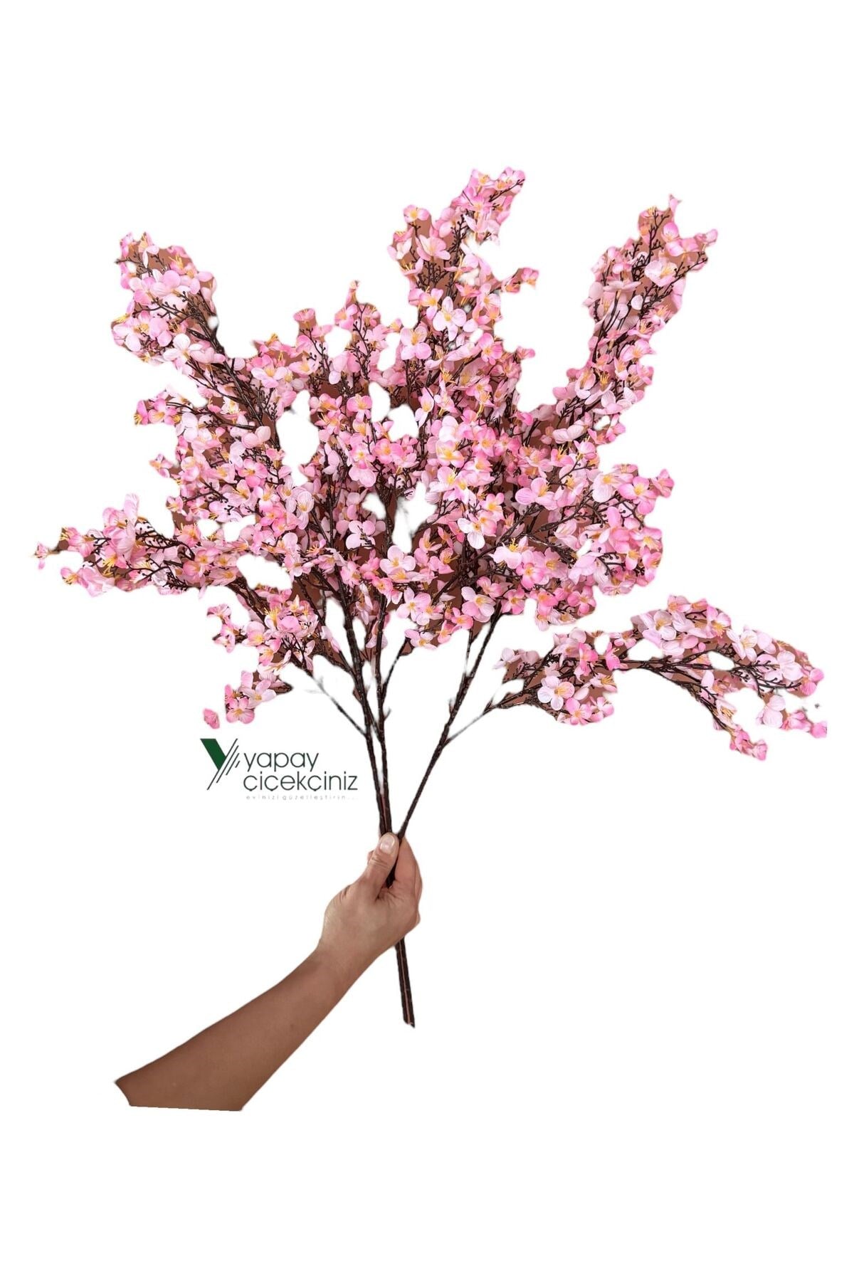Yoğun Çiçekli Yapay Japon Sakura Bahardalı Demeti 75 cm