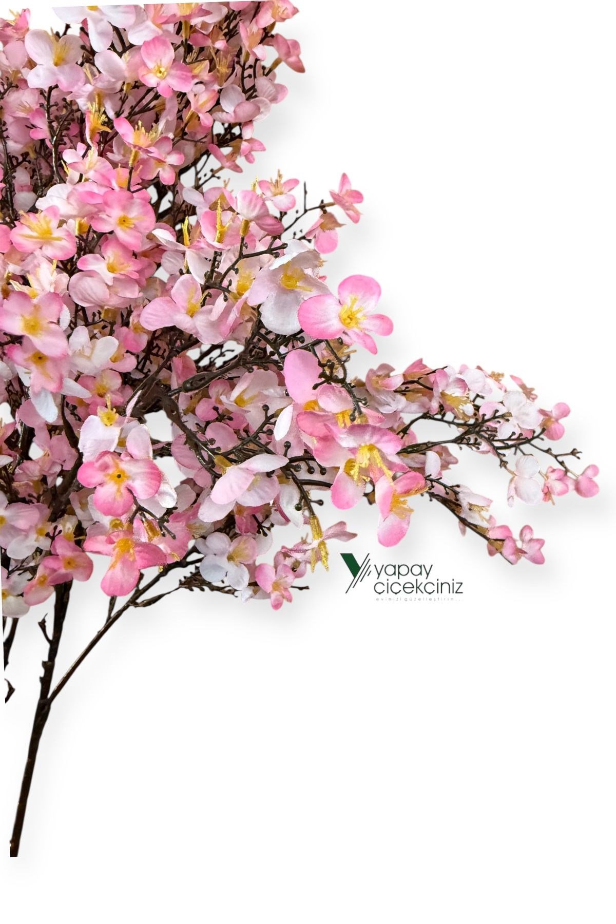 Yoğun Çiçekli Yapay Japon Sakura Bahardalı Demeti 75 cm