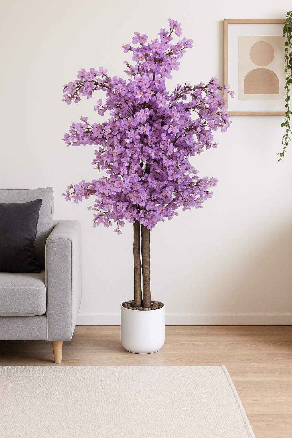 Yoğun Yapraklı 100 cm Yapay Sakura Bahar Dalı Ağacı Premium 