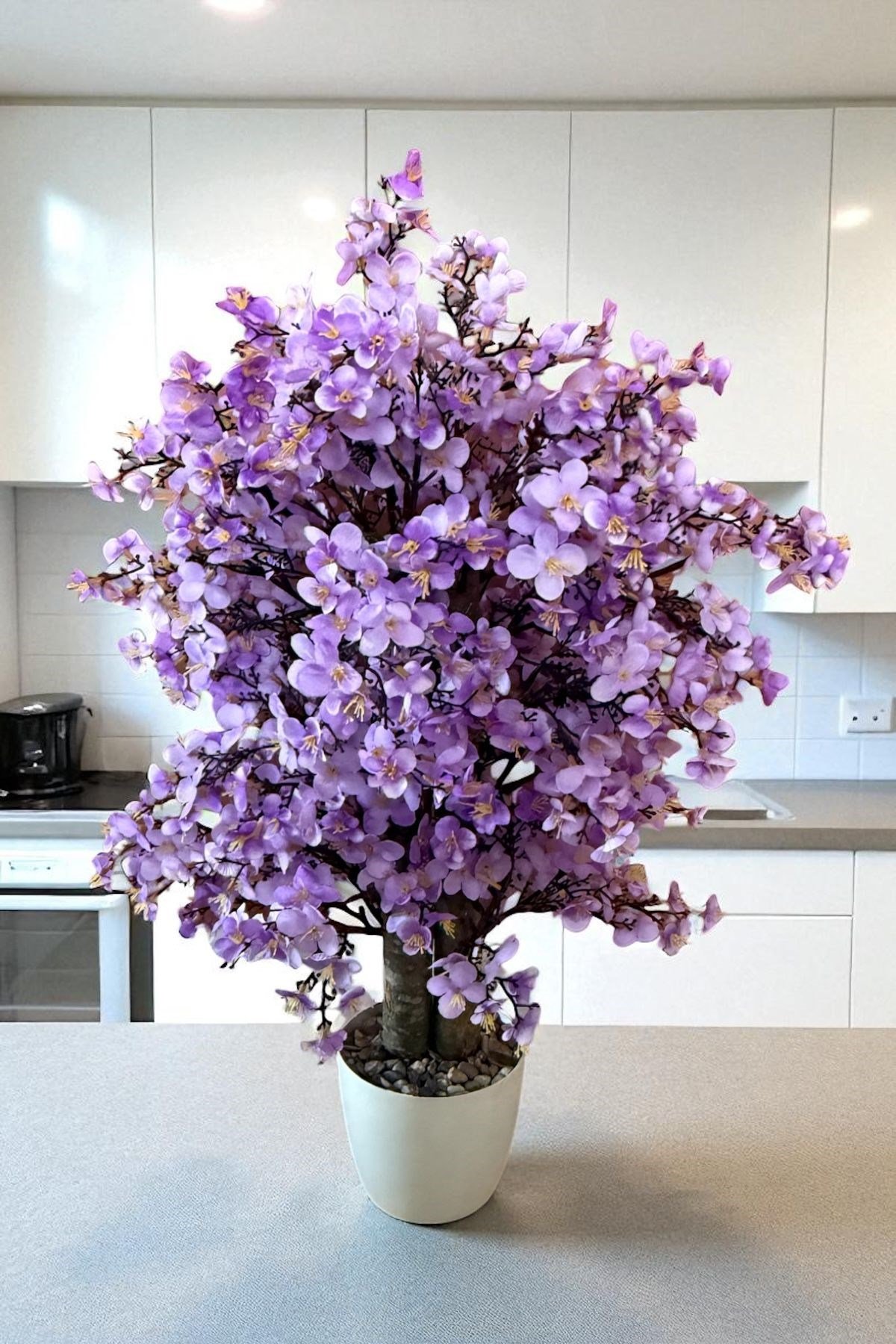 Yoğun Yapraklı 60 cm Yapay Sakura Bahar Dalı Ağacı