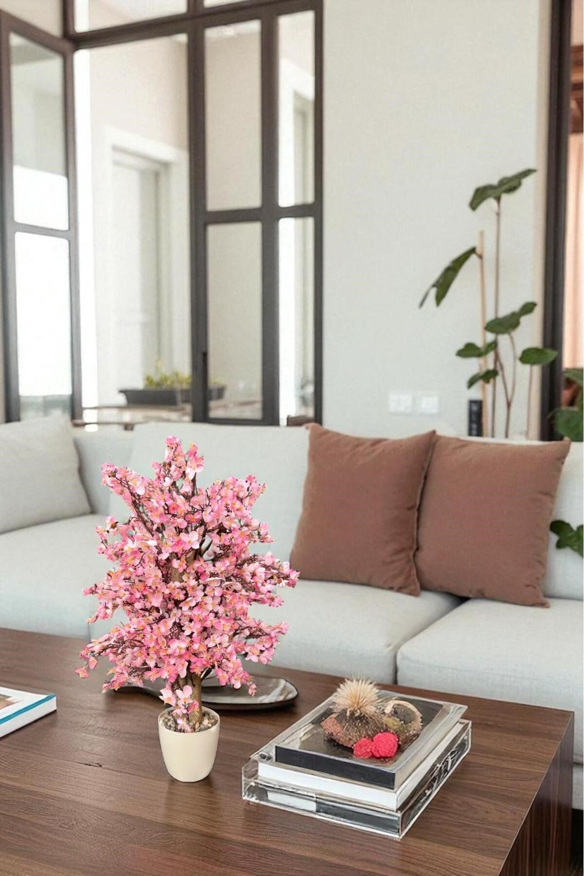 Yoğun Yapraklı 60 cm Yapay Sakura Bahar Dalı Ağacı