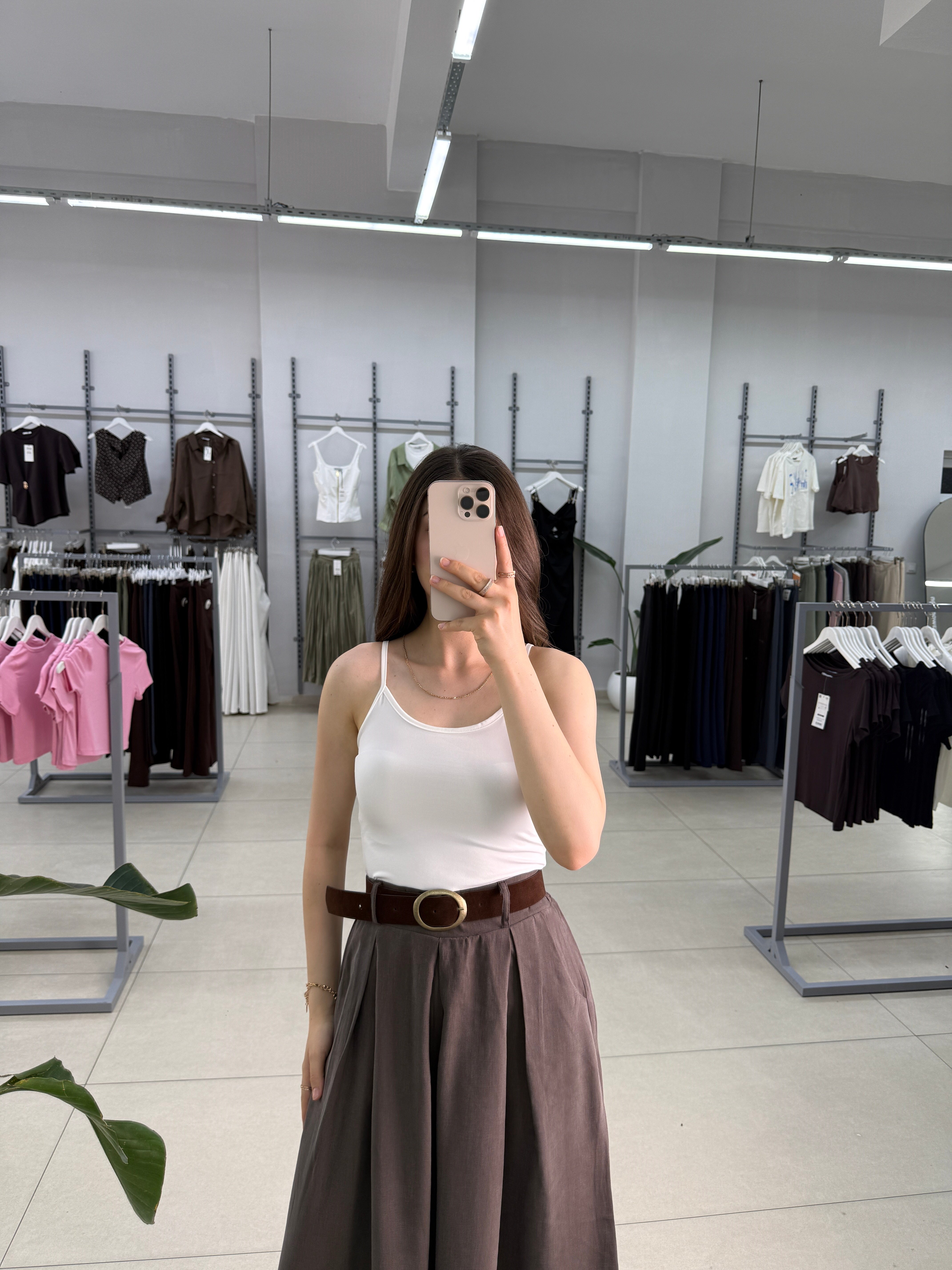 Kemerli Etek Pantolon 