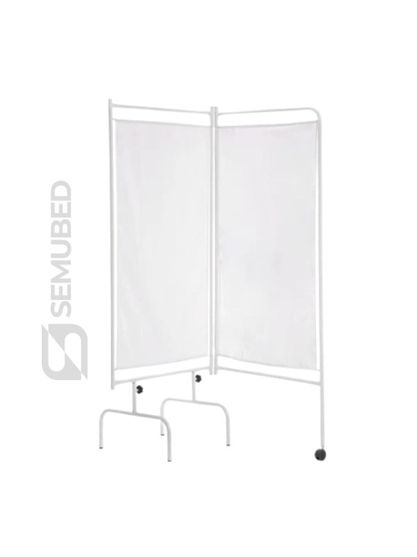 Semubed 2li Bölmeli Paravan Perde Panel Beyaz-SMB00129