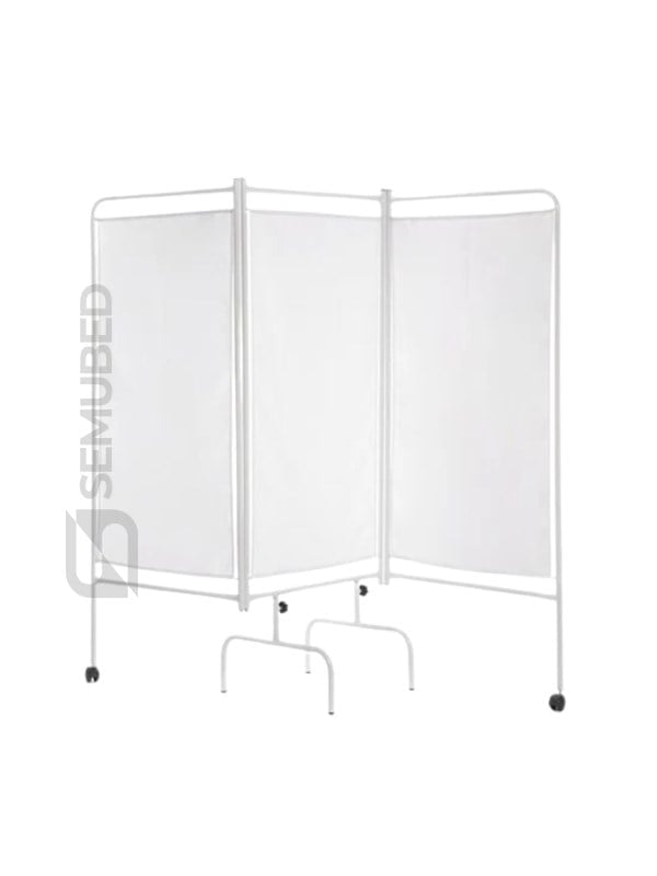 Semubed 3lü Bölmeli Paravan Katlanır Perde Panel Beyaz-SMB00131