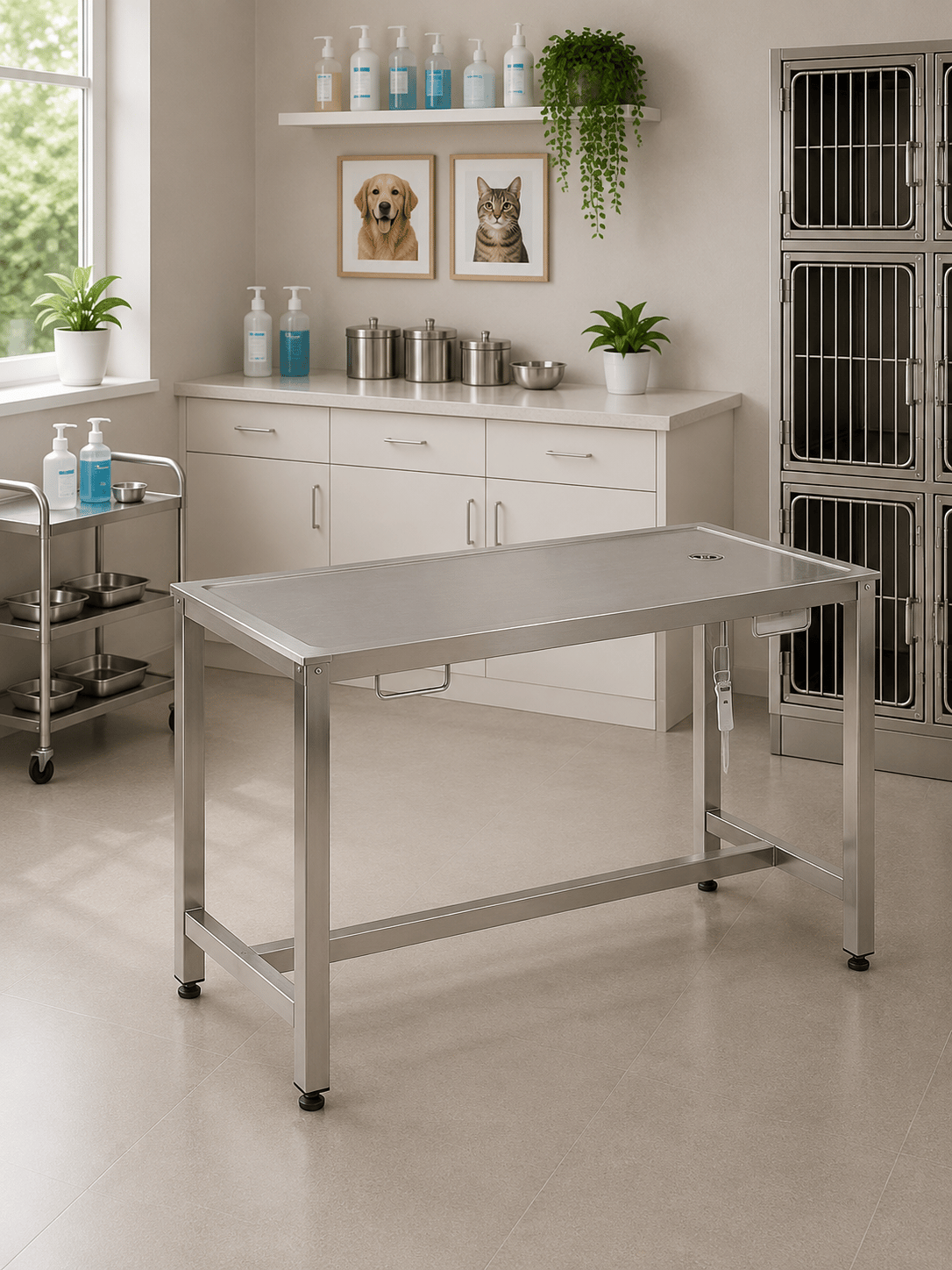 Semubed Veteriner Ameliyat Operasyon Masası Paslanmaz-SMB00042